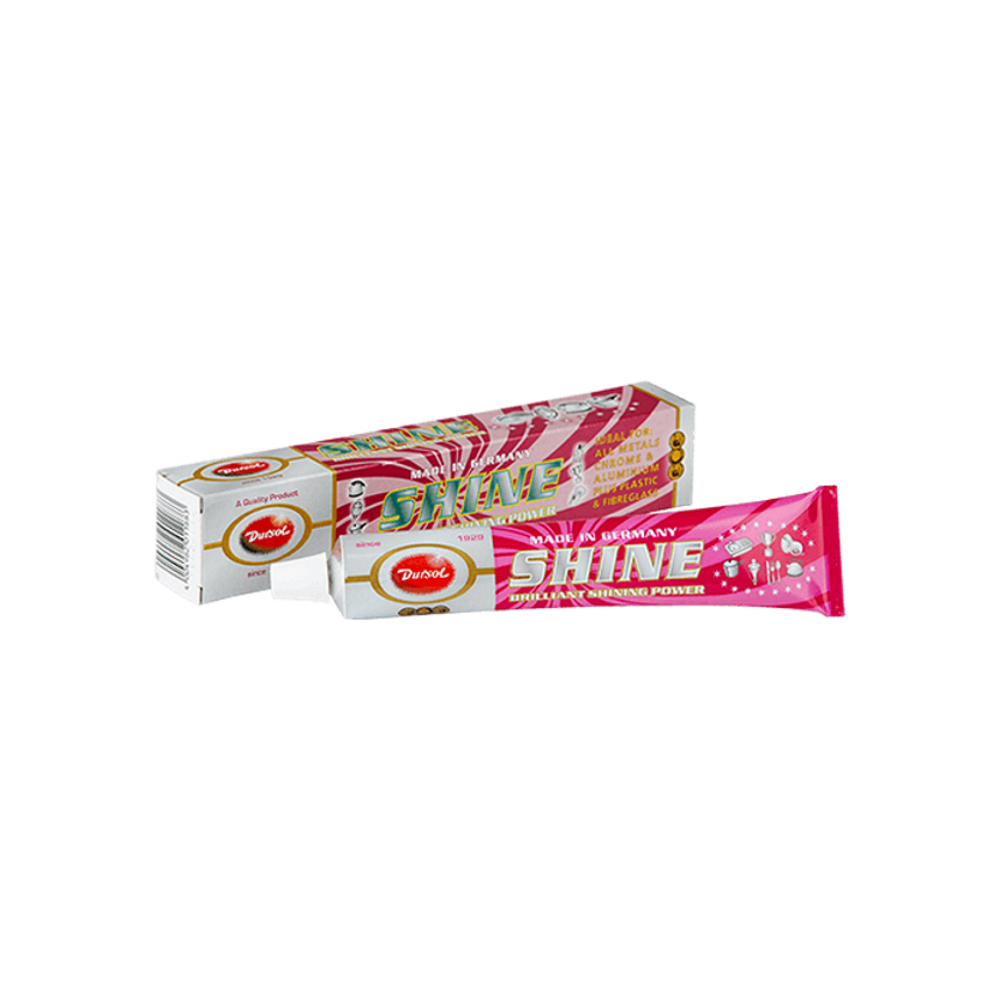 Dursol Shine Polish, Pasta de polisat pentru aluminiu, crom, oțel inoxidabil, alamă, cupru, aur, 75ml