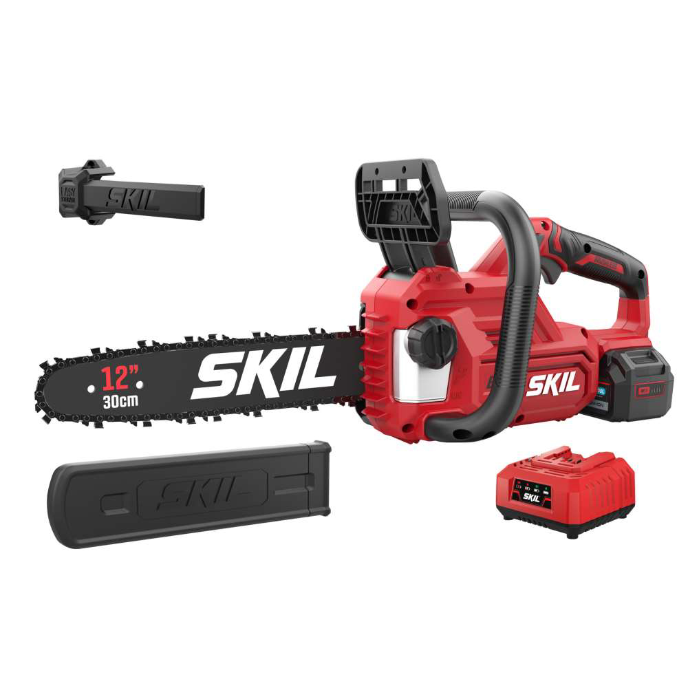 SKIL 0534 AA Fierastrau electric (drujba) Brushless, viteza 7.9 m/s, lama 30 cm, Accu 4 Ah si incarcator
