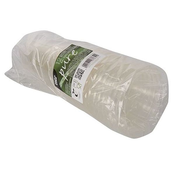 Set 12 pahare bioplastic-biodegradabile, 500 ml, transparente
