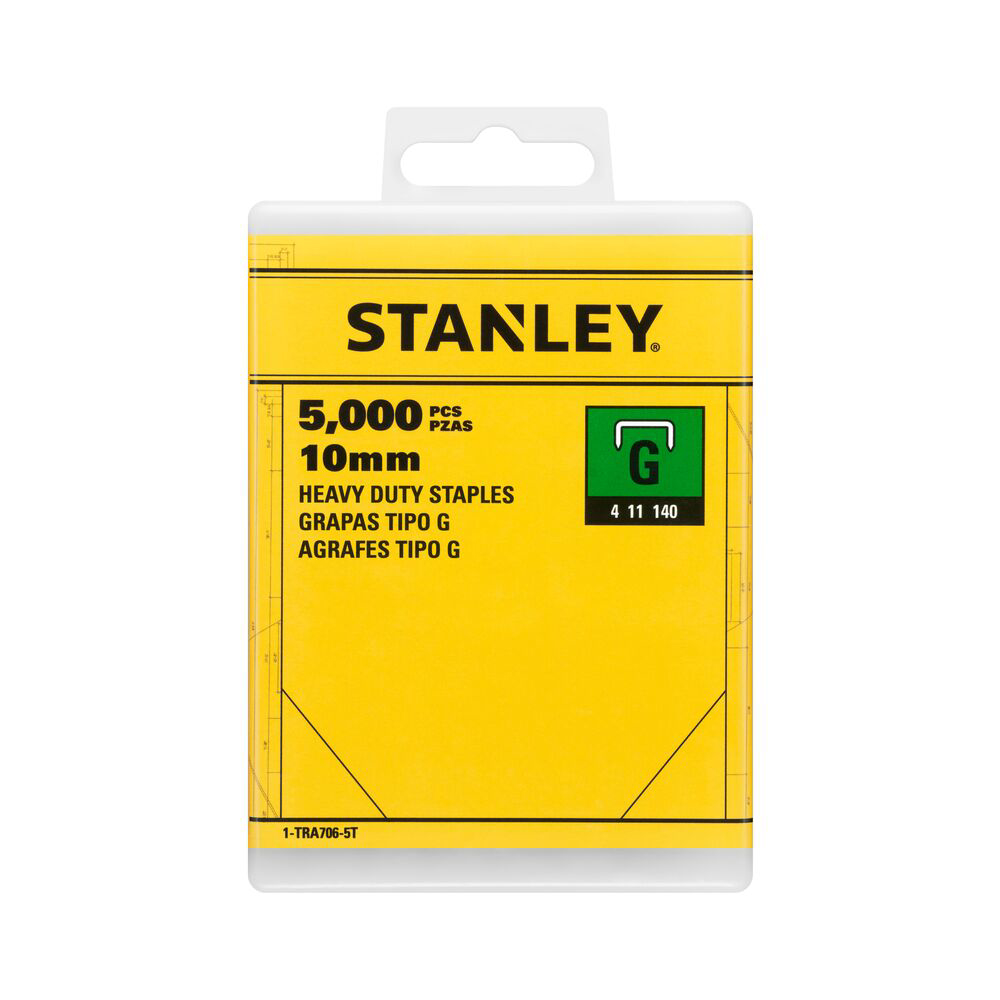 Stanley 1-TRA706-5T, capse pentru aplicatii profesionale, 10mm, 5000 buc tip G 4/11/140, blister