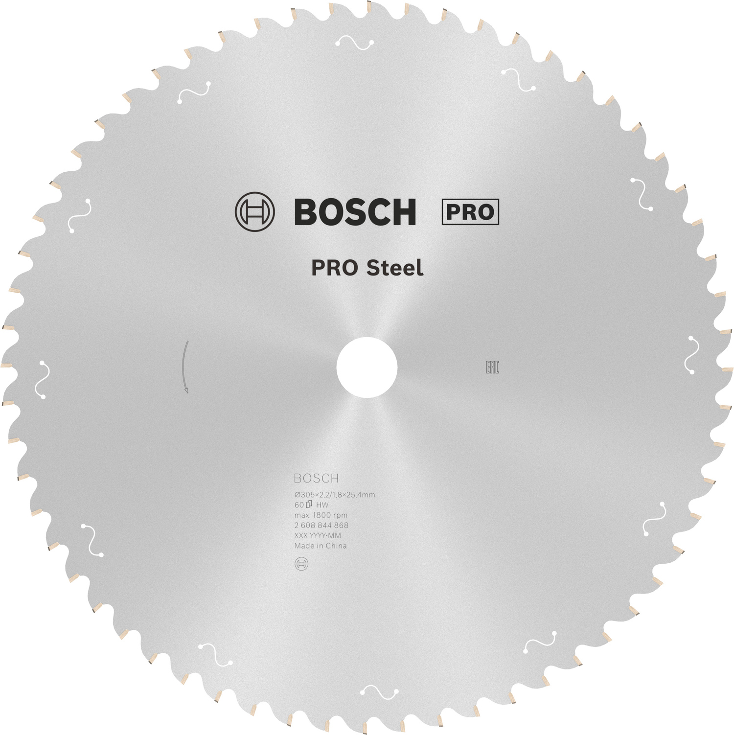 Bosch Panza ferastrau circular PRO Steel, 305x25.4x2.2mm, 60T