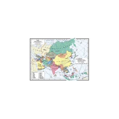 Harta fizica si politica Asia - A4