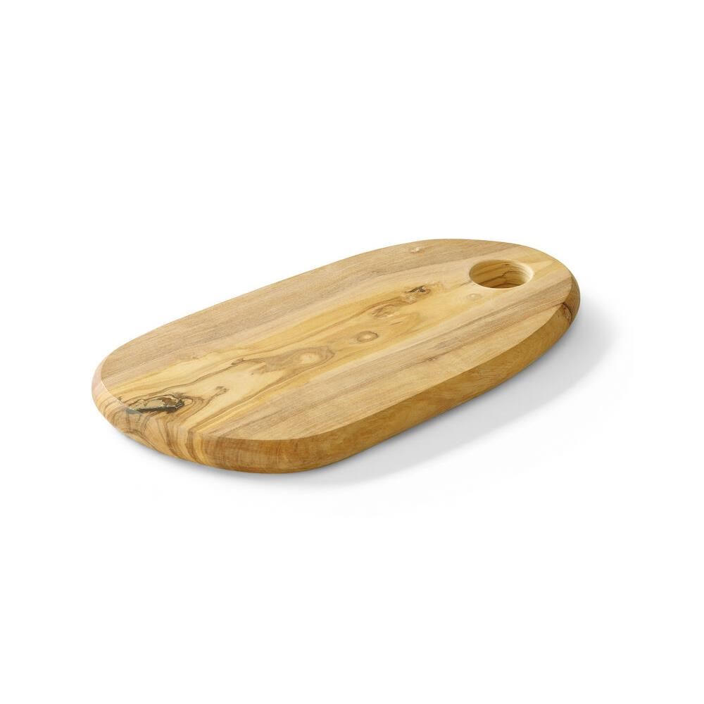 Tocator pentru prezentare si servire branzeturi, Hendi, lemn de maslin, 350x210x(H)18 mm
