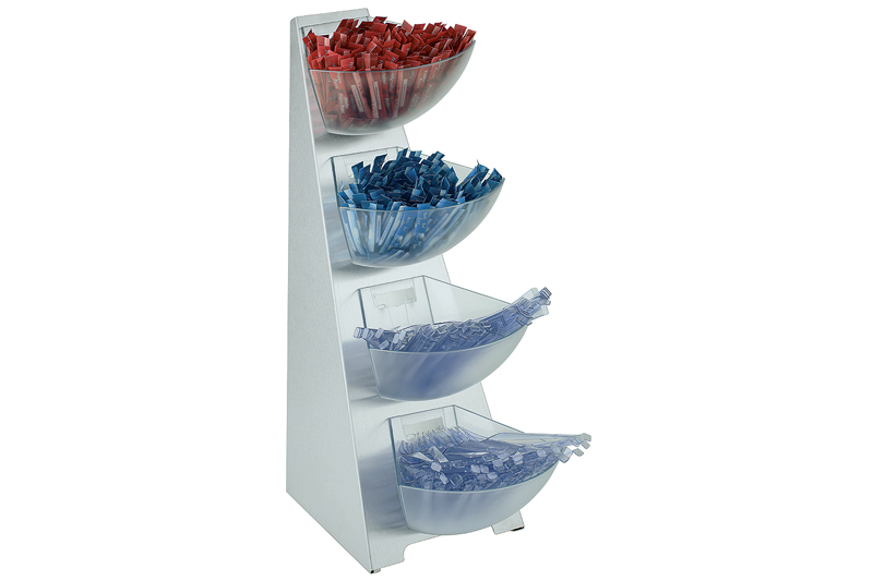 Expozitor universal cu 4 nivele, , capacitate 1 litru, dimensiuni 190x310x530hmm