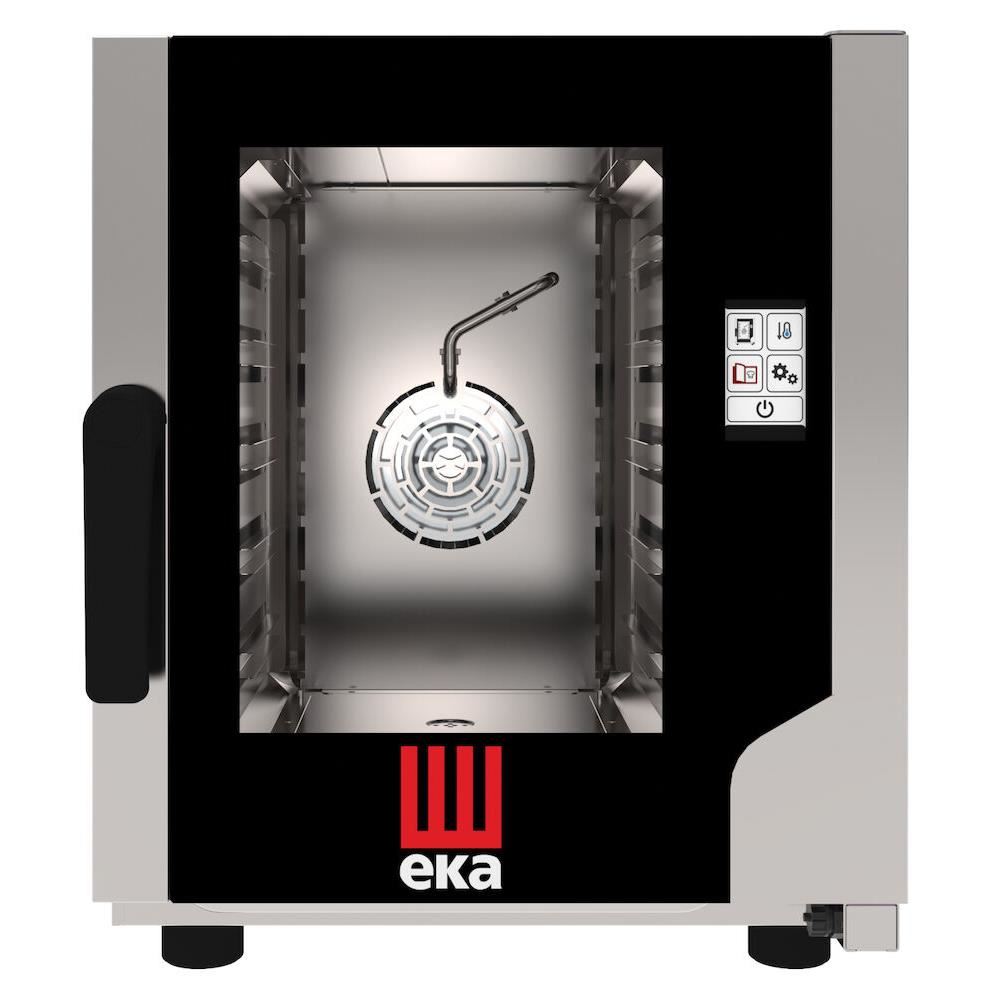 Cuptor Tecnoeka cu convectie si abur Evolution New 5 x GN 2/3, electric, cu pulverizare directa, control cu ecran tactil, GN 2/3, 230V, 3200W