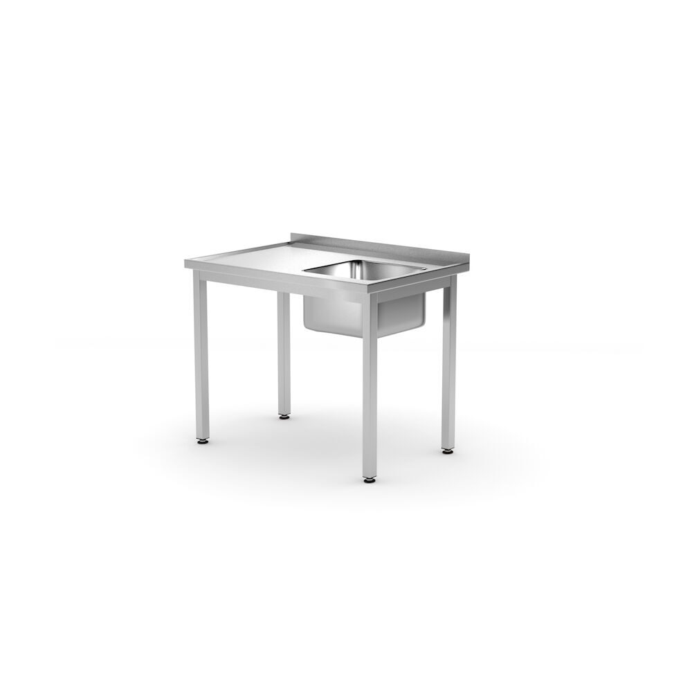 Spalator cu o cuva, dreapta din inox Hendi, dimensiuni 1000x700x(H)850 mm