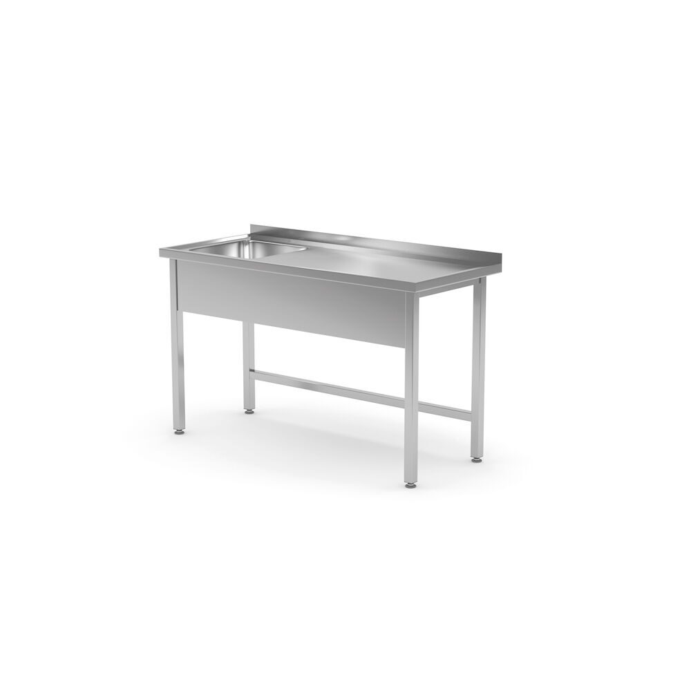 Spalator cu o cuva stanga din inox Hendi, dimensiuni 1000x600x(H)850 mm
