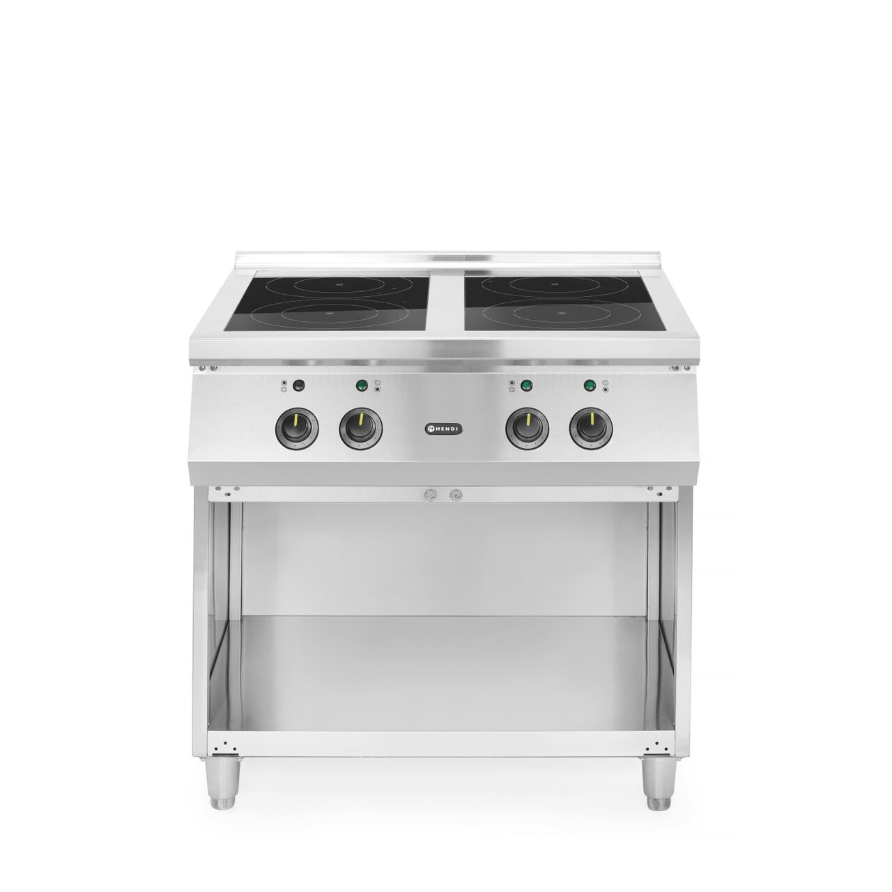 Masina de gatit cu inductie, 4 arzatoare, spatiu depozitare,17000 W,Hendi, 800x700x(H)870mm