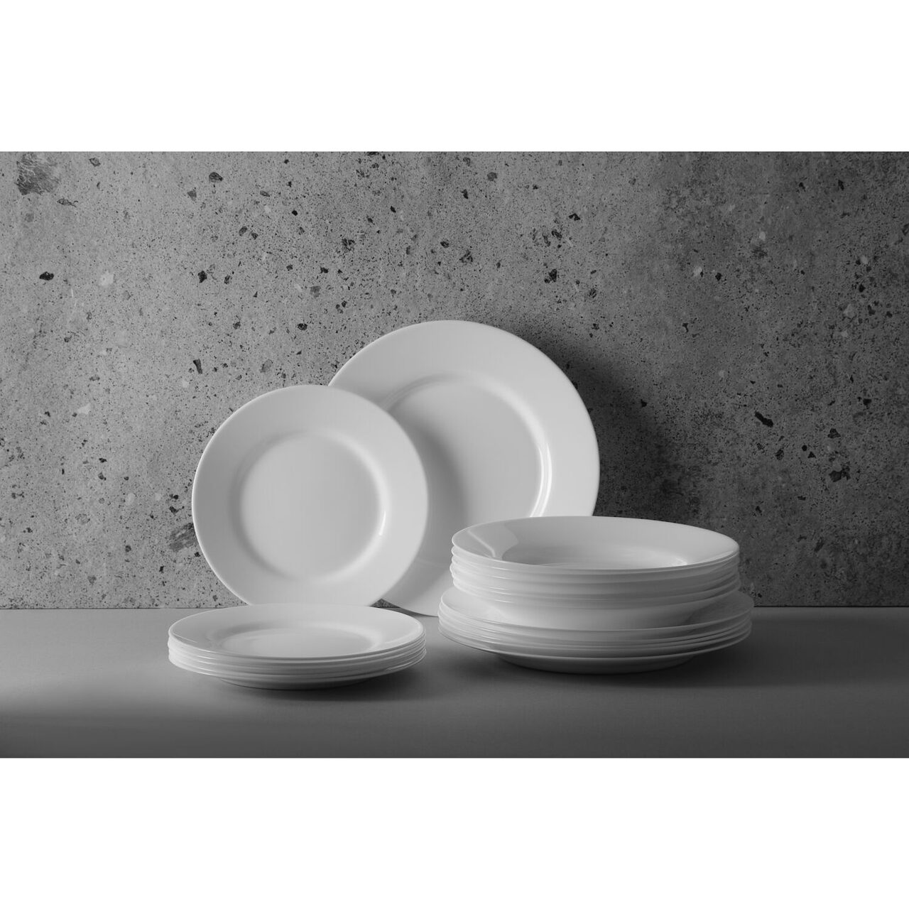 Set de farfurii EVERYDAY , 18 piese,Hendi,Ău0083Ëś 225mm, Ău0083Ëś245mm, Ău0083Ëś195 mm