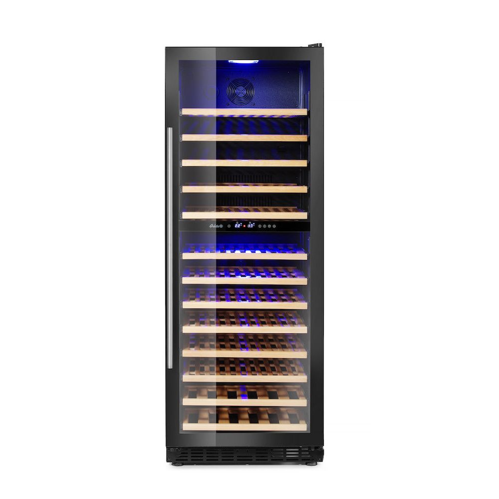 Dulap frigorific pentru vin cu reglare temperatura in 2 zone, 135 sticle,Hendi, 387 litri, 220-240V/90W, 595x680x(H)1625 mm