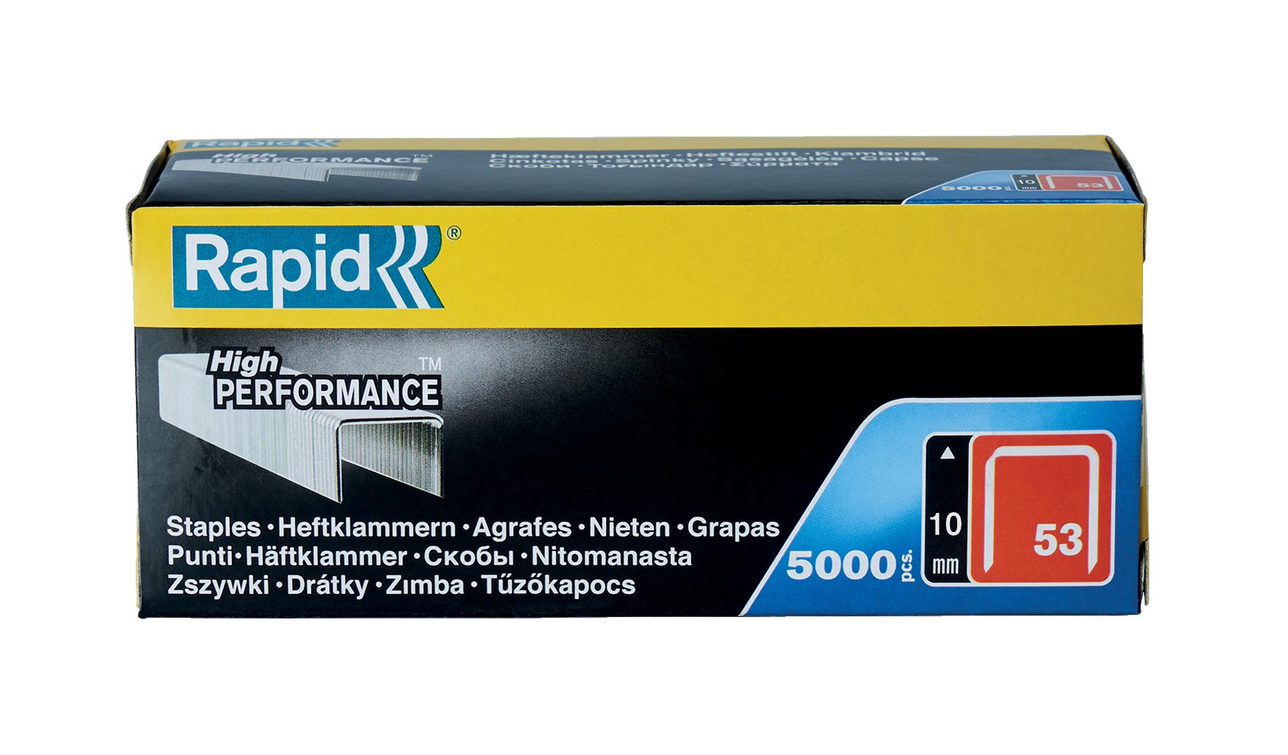Rapid 11858810, set de 5000 de capse din sarma fina galvanizata No. 53, 10mm