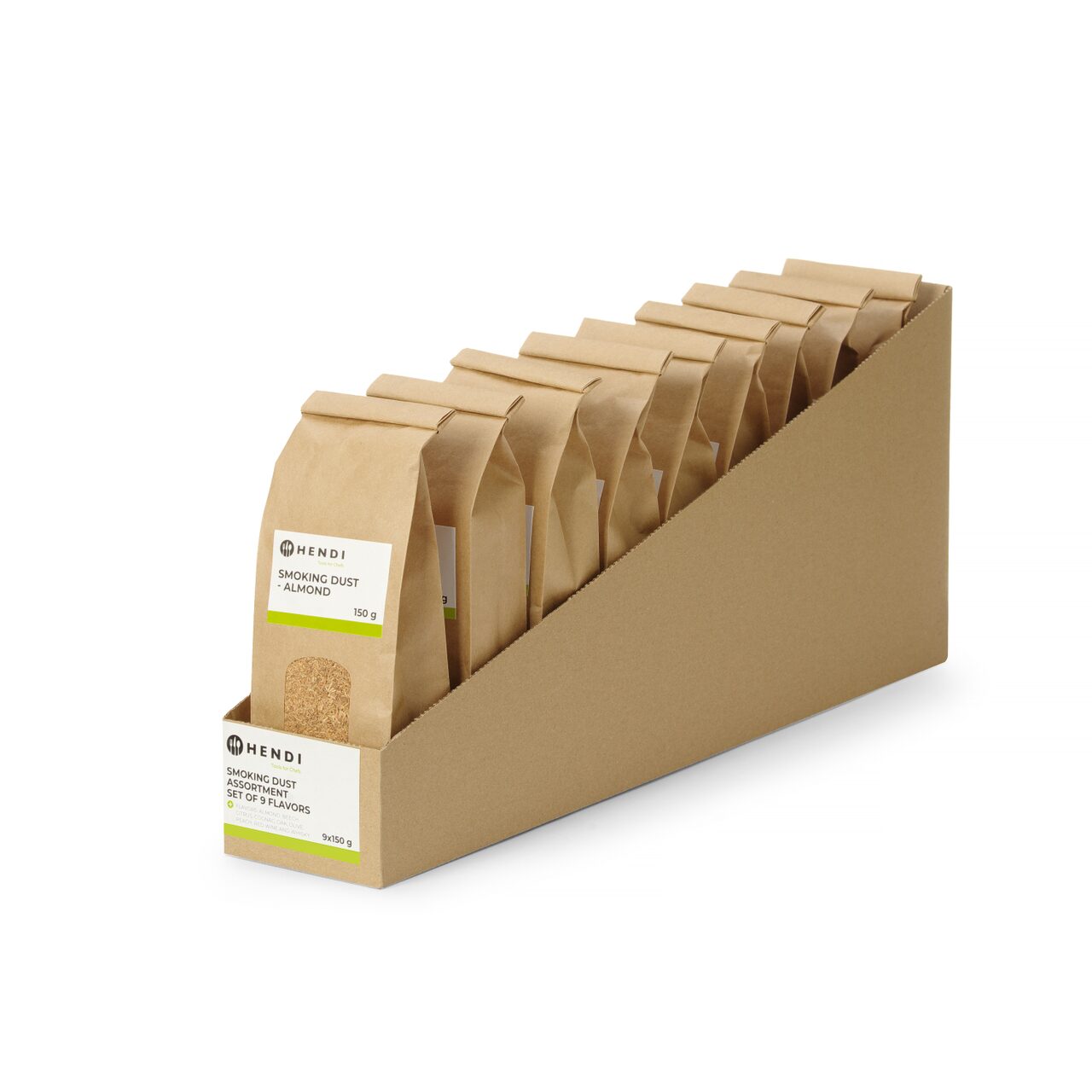 Aschii aromatice pentru afumat 9 arome Hendi, 9x150 grame