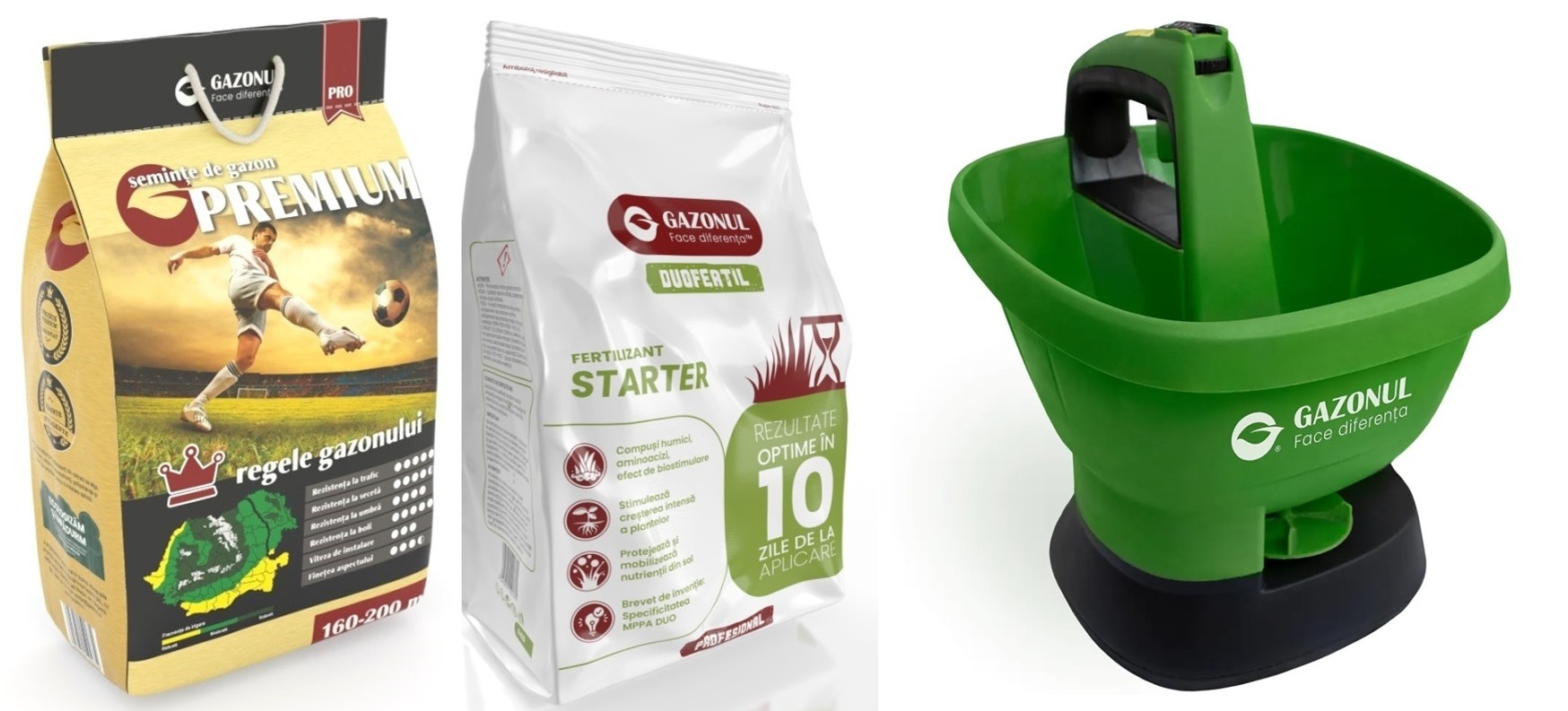 Kit  Densificare Gazonul 120 mp: 4 kg Seminte + 6 kg Fertilizant + Easy-Drop