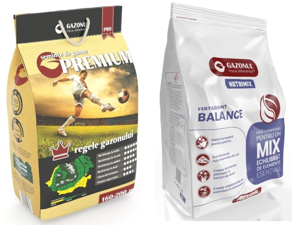 Pachet Gazonul Densificare Nutrimix 120 mp: Seminte 4 kg + Ingrasamant 6 kg