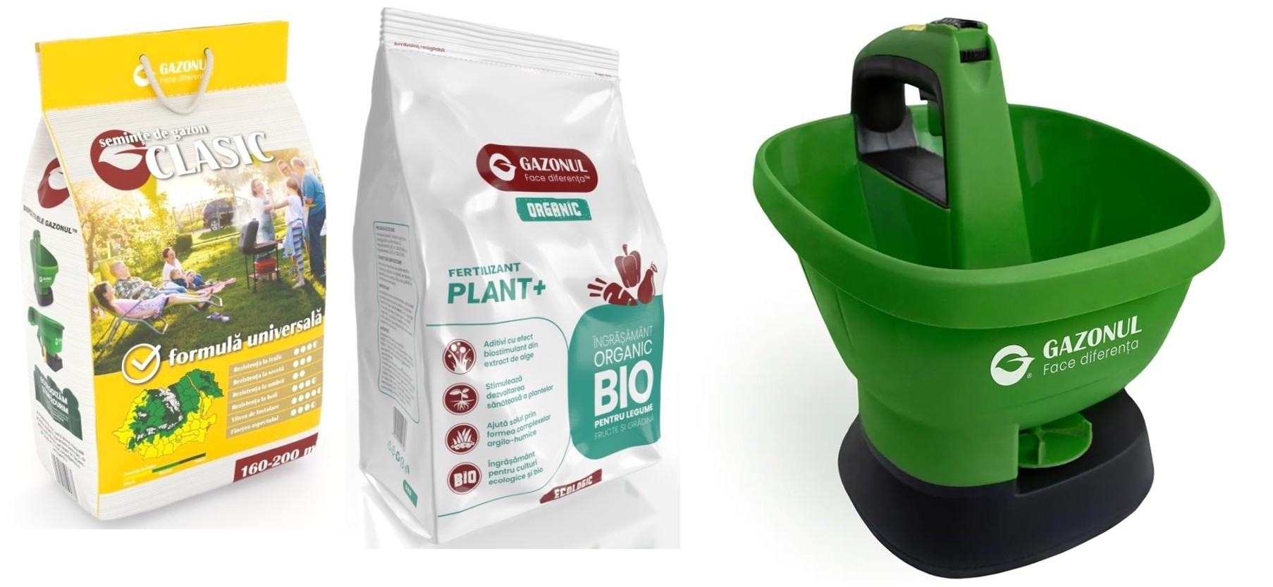 Pachet Gazonul Intretinere 120 mp: Seminte 4 kg + Ingrasamant Plant+ 6 kg + Easy-Drop