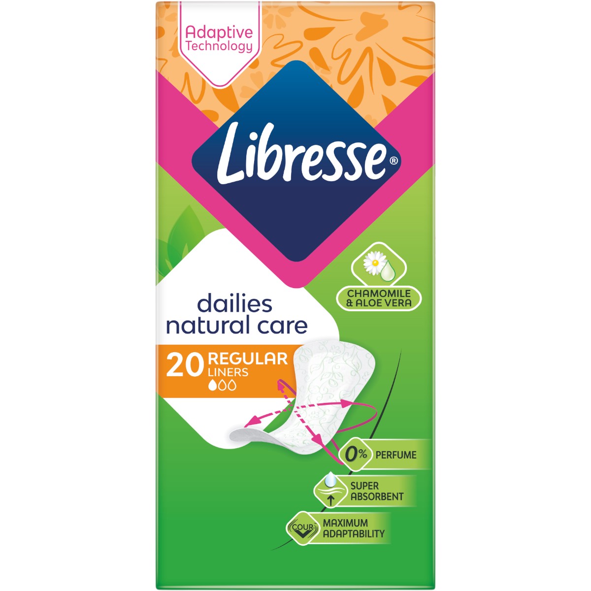LIBRESSE ABSORBANTE ZILNICE NATURAL CARE 20BUC