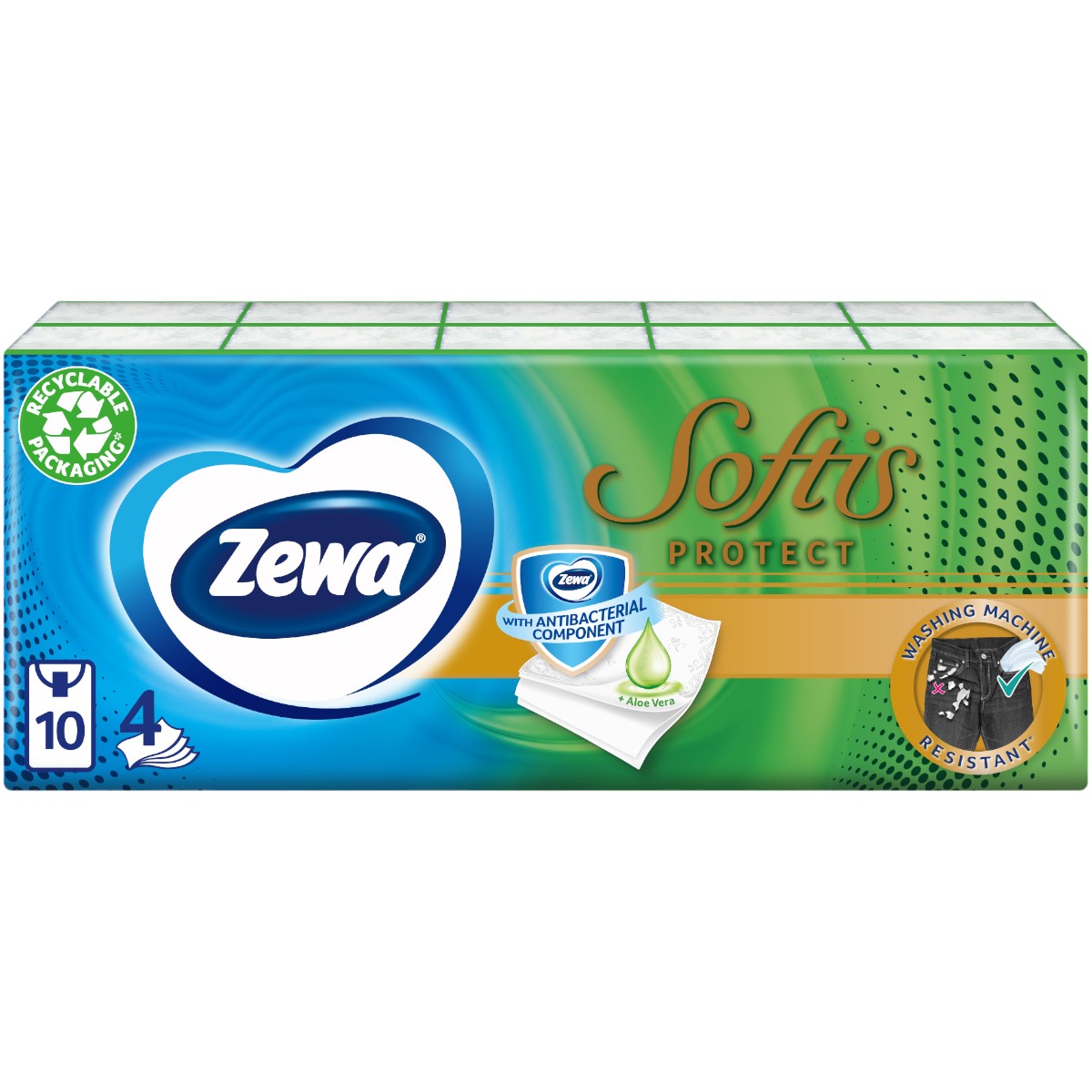 ZEWA SOFTIS SERVETELE NAZALE 10BUC PROTECT 4STR