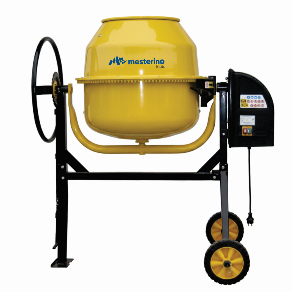 Betoniera profesionala MESTERINO TOOLS HCM550, capacitate 160 litri, motor 1000W cu bobinaj din cupru, roti si coroana din fonta