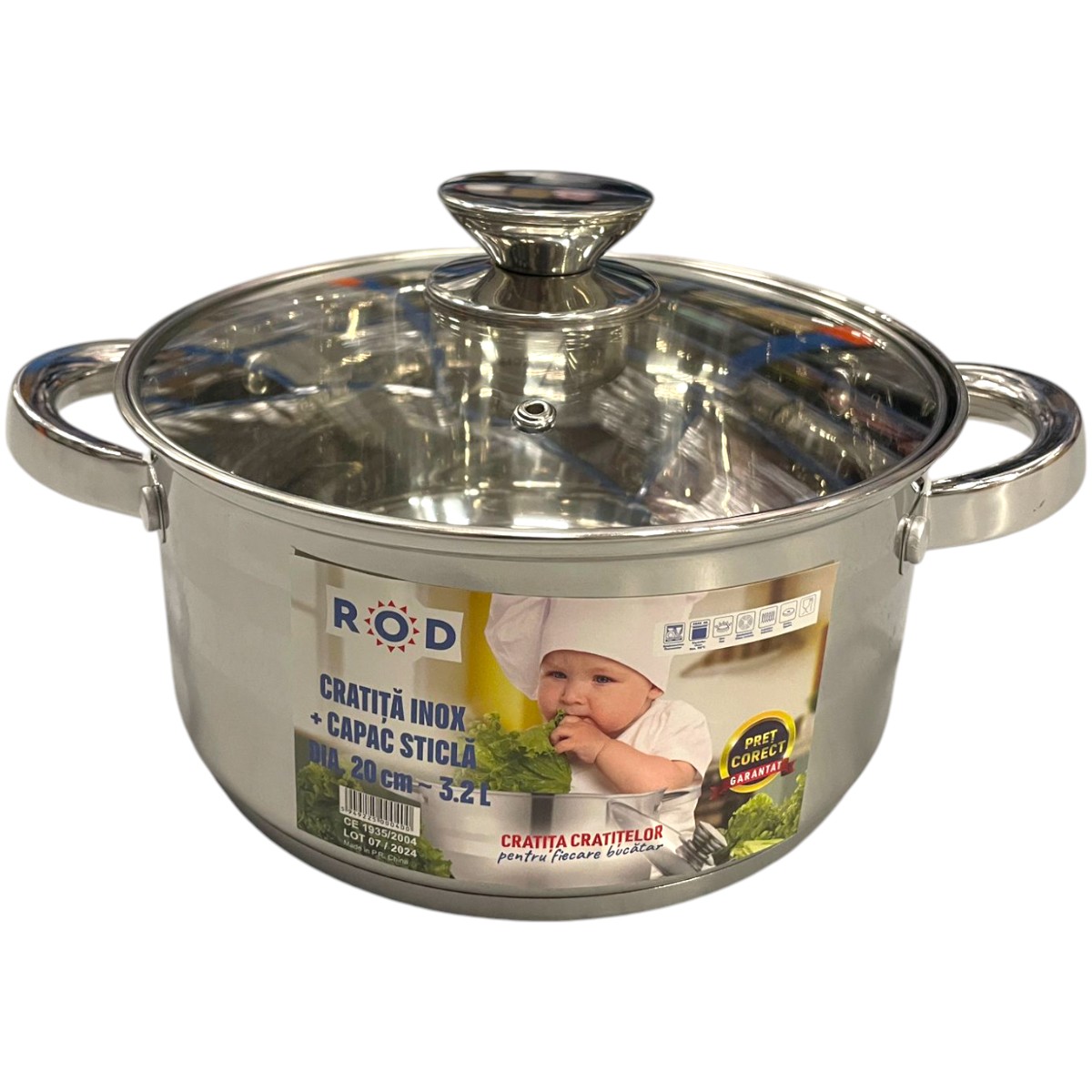 ROD CRATITA INOX 3.2L CU CAPAC STICLA