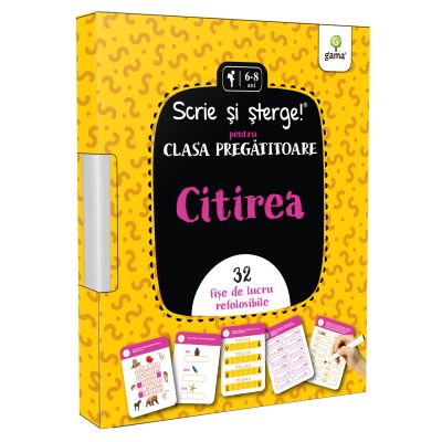 Citirea. Prescolari si clasa pregatitoare. Scrie si sterge