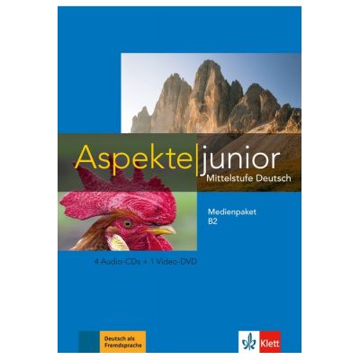 Aspekte junior B2, Medienpaket (4 Audio-CDs + Video-DVD). Mittelstufe Deutsch - Ute Koithan