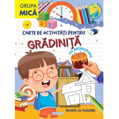 Carte de activitati pentru gradinita cu abtibilduri - Grupa mica