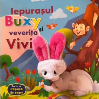 Iepurasul Buxy si vevetita Vivi. Carte cu papusa de deget