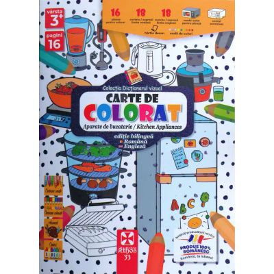 Carte de colorat aparate de bucatarie kitchen appliances