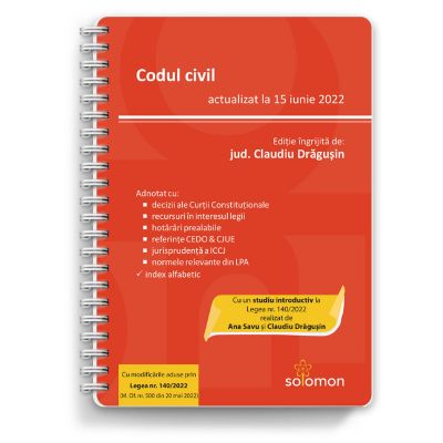 Codul civil actualizat la 15 iunie 2022 - Claudiu Dragusin