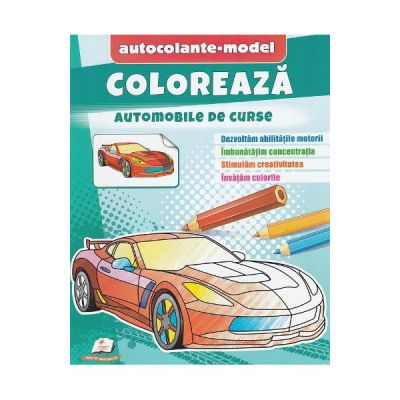 Coloreaza automobile de curse. Autocolante model