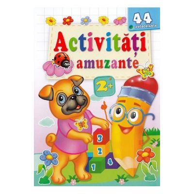Activitati amuzante. catelusul mops 44 autocolante 2 ani