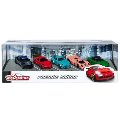 Set 5 masinute metalice porsche cu suspensii majorette