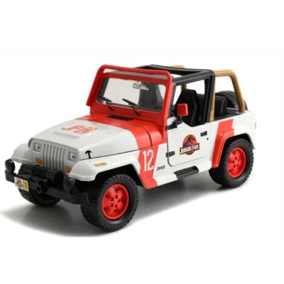 Masinuta metalica jurassic world jeep wrangler 1992 scara 1 24