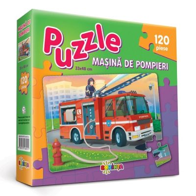 Puzzle Masina de pompieri 120 piese