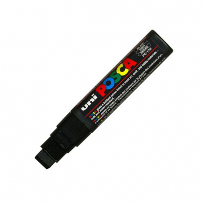 Marker UNI PC-17K 15. 0 mm varf tesit negru Posca