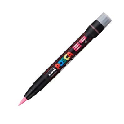 Marker pensula UNI Brush PCF-350 K roz Posca M427