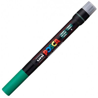 Marker pensula UNI Brush PCF-350 K verde Posca M428