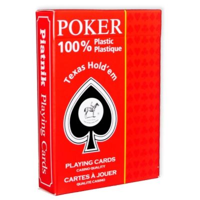 Pachet carti de joc poker profesionale, peek index Texas Hold\'em Rosu