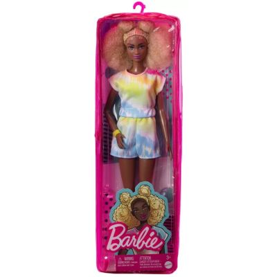 Papusa cu par afro blond Barbie Fashionista