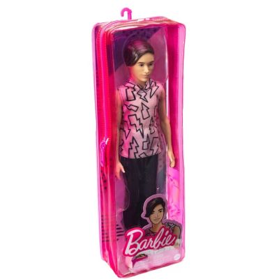 Papusa baiat cu maiou cu imprimeu fulgere Barbie Fashionistas