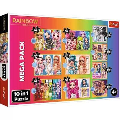 Puzzle 10in1 Rainbow High Papusile fashion Trefl