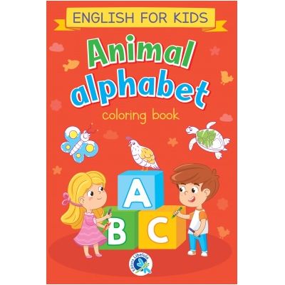 Animal alphabet. English for kids. Carte de colorat