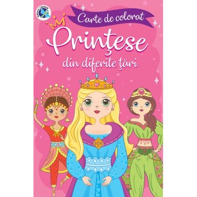 Printese din diferite tari. Carte de colorat