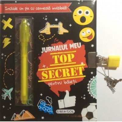 Jurnalul meu Top Secret pentru baieti