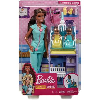 Barbie Cariere Set cu papusa doctor pediatru