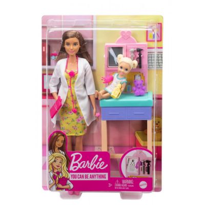 Barbie Cariere Set cu papusa doctor pediatru satena