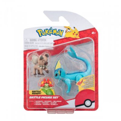 Set 3 figurine de actiune Rockruff Bellossom Vaporeon