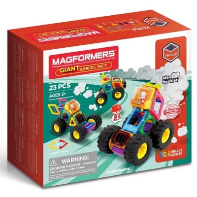 Joc magnetic de constructie Giant Wheels Monster Truck 23 piese Magformers