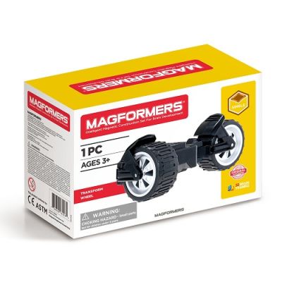 Joc magnetic de constructie Transform Wheels Set Accesorii cu Roti 1 piesa Magformers