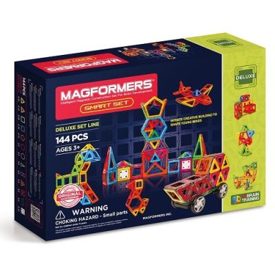 Joc magnetic de constructie Smart Set Creaturi Inteligente 144 piese Magformers